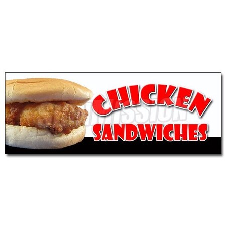 Signmission 12in CHICKEN SANDWICH DECAL sticker fried restaurant broiled grilled filet, D-12 Chicken Sandwich D-12 Chicken Sandwich